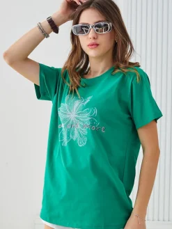 Outlet Bawełniany damski t-shirt More and More Bluzki / Koszule / Koszulki