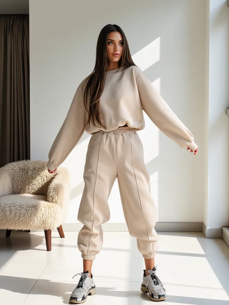 New Bawełniany damski komplet dresowy Damskie Komplety Damskie