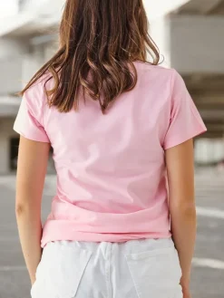 New Bawełniany damski t-shirt Bunny Say Be Real Bluzki / Koszule / Koszulki