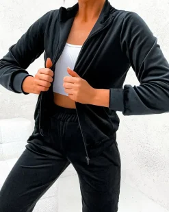 Sale Bawełniany damski komplet a'la welur Damskie Komplety Damskie