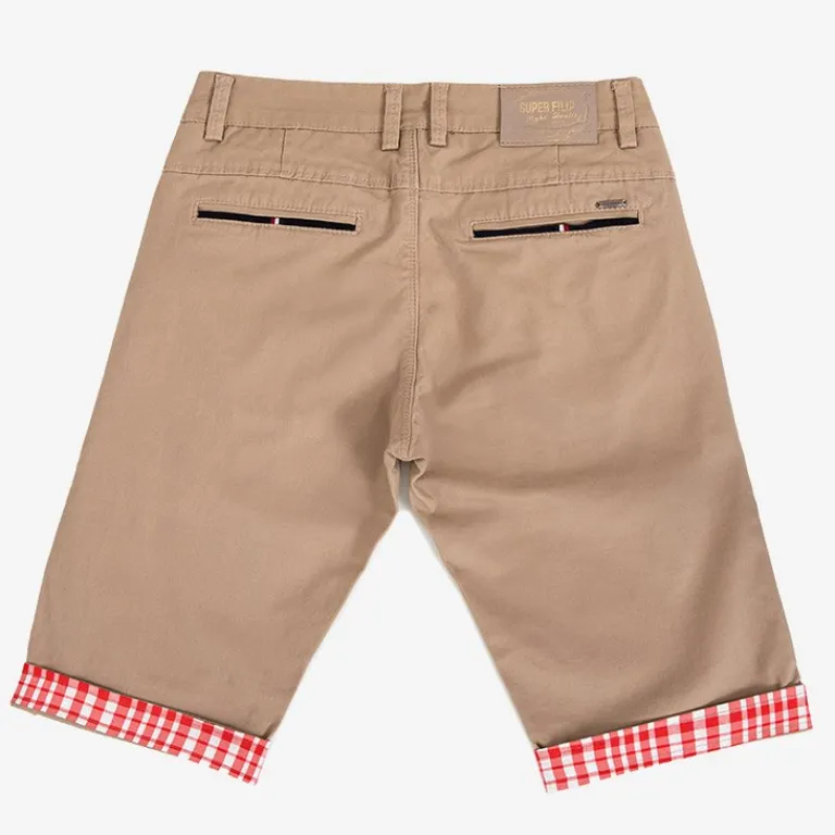 Best Beżowe męskie krótkie spodenki Spodnie|Spodnie