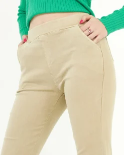 Beżowe tregginsy damskie Legginsy / Tregginsy