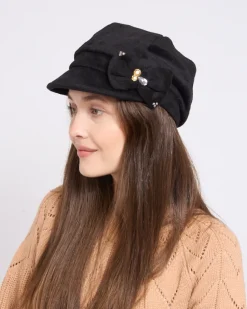 Best Beret damski z kokardką Damskie Czapki I Kapelusze