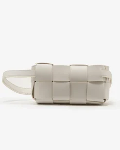 Outlet Biała damska torebka typu nerka Damskie Nerki I Saszetki|Małe Torebki