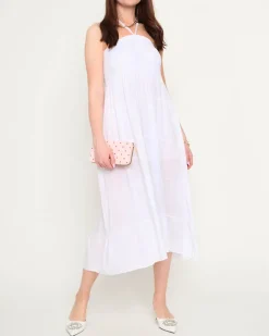 Best Biała sukienka midi PLUS SIZE Sukienki Letnie|Sukienki Długie