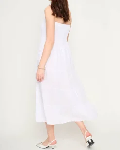 Best Biała sukienka midi PLUS SIZE Sukienki Letnie|Sukienki Długie