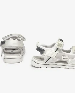 New Białe dziecięce sandałki z naszywkami Netiks Dziewczęce