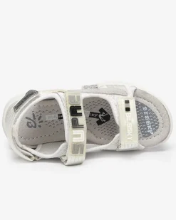 New Białe dziecięce sandałki z naszywkami Netiks Dziewczęce