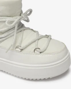 Białe dziecięce wsuwane buty a'la śniegowce Asifa Dziewczęce