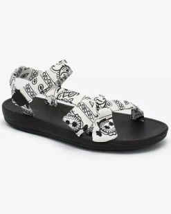 Białe sandały damskie z kokardką Oyall Sandały Płaskie