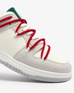 Hot Biało - szare sportowe sneakersy damskie z mi sznurówkami Olierinc Damskie Sneakersy