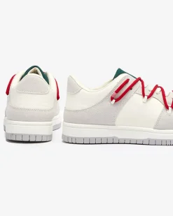 Hot Biało - szare sportowe sneakersy damskie z mi sznurówkami Olierinc Damskie Sneakersy