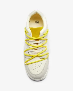 New Biało - szare sportowe sneakersy damskie z mi sznurówkami Olierinc Damskie Sneakersy