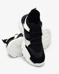 Outlet Biało- czarne sportowe sneakersy damskie Ziragga Damskie Bieganie, Ćwiczenia I Trening|Sneakersy