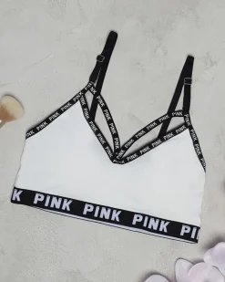 Hot sportowy stanik damski z napisami Sportowe