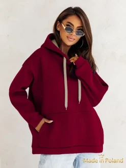 Sale Bluza damska z kapturem oversize Bluzy