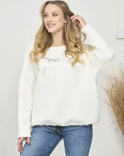 Discount Bluza damska z napisem w kolorze m Bluzy