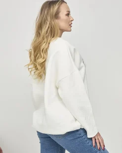 Discount Bluza damska z napisem w kolorze m Bluzy