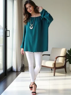 Hot Bluzka damska a'la hiszpanka z falbankami Bluzki / Koszule / Koszulki