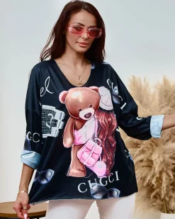 Online Bluzka damska z printem Bluzki / Koszule / Koszulki