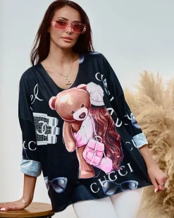 Online Bluzka damska z printem Bluzki / Koszule / Koszulki