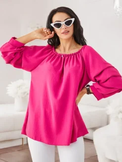 Best Bluzka damska a'la hiszpanka z falbankami Bluzki / Koszule / Koszulki