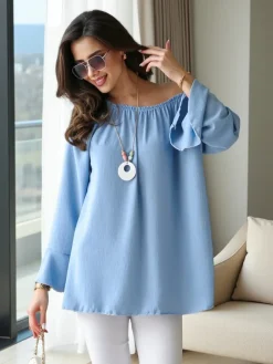 Hot Bluzka damska a'la hiszpanka z falbankami Bluzki / Koszule / Koszulki