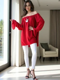 Bluzka damska a'la hiszpanka z falbankami Bluzki / Koszule / Koszulki