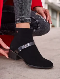 Sale Botki damskie Izzolo Botki Z Delikatnym Ociepleniem|Nowość