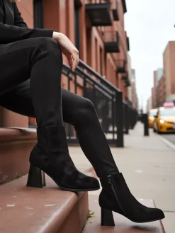 Botki damskie Fiolon Botki Na Słupku|Nowość