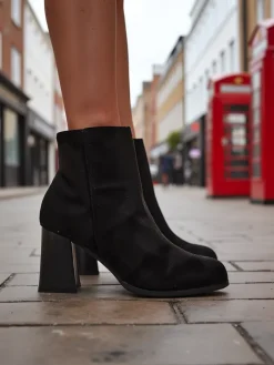 Botki damskie Fiolon Botki Na Słupku|Nowość