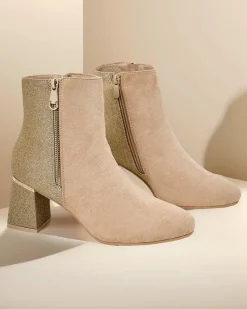 Discount Botki damskie na słupku Boratos Botki Z Delikatnym Ociepleniem|Botki Na Słupku