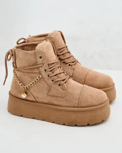 Hot Botki damskie sznurowane Woruces Śniegowce|Botki Z Delikatnym Ociepleniem