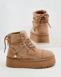 Hot Botki damskie sznurowane Woruces Śniegowce|Botki Z Delikatnym Ociepleniem