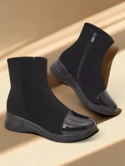 Botki damskie Terioa Botki Z Delikatnym Ociepleniem|Nowość