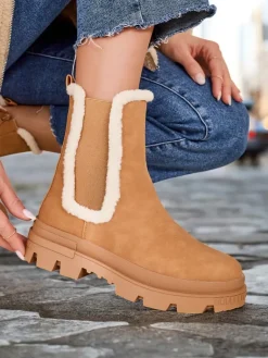 Clearance Botki damskie Ozoo Botki Z Delikatnym Ociepleniem