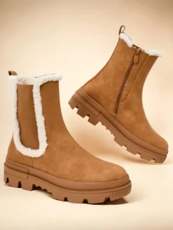 Clearance Botki damskie Ozoo Botki Z Delikatnym Ociepleniem