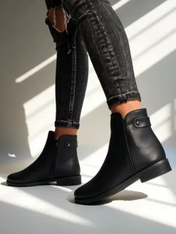 Outlet Botki damskie Eweoz Botki Z Delikatnym Ociepleniem|Botki Na Słupku