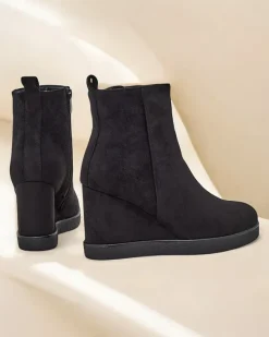 Online Botki damskie na koturnie Sierra Botki Z Delikatnym Ociepleniem|Botki Na Koturnie