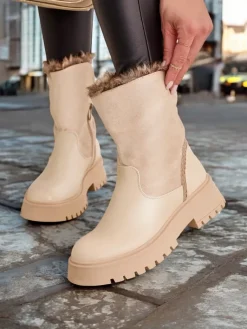 Outlet Botki damskie Zolie Botki Z Delikatnym Ociepleniem