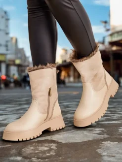 Outlet Botki damskie Zolie Botki Z Delikatnym Ociepleniem