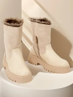 Outlet Botki damskie Zolie Botki Z Delikatnym Ociepleniem