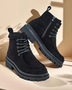 Best Botki damskie sznurowane Rullose Botki Z Delikatnym Ociepleniem|Botki Sznurowane