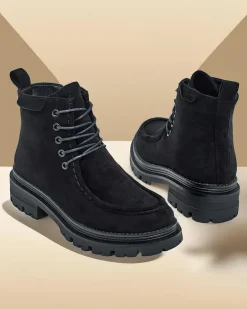 Best Botki damskie sznurowane Rullose Botki Z Delikatnym Ociepleniem|Botki Sznurowane