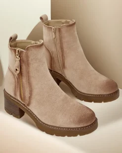 Online Botki damskie Iffol Botki Na Płaskim Obcasie