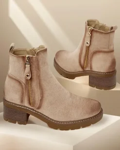 Online Botki damskie Iffol Botki Na Płaskim Obcasie