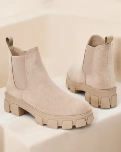 Botki damskie Solleh Botki Bez Ocieplenia|Botki Na Płaskim Obcasie