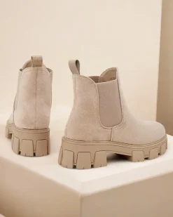 Botki damskie Solleh Botki Bez Ocieplenia|Botki Na Płaskim Obcasie