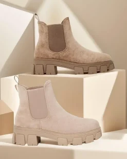 Botki damskie Solleh Botki Bez Ocieplenia|Botki Na Płaskim Obcasie