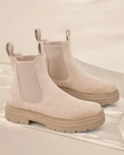 Hot Botki damskie z ozdobnym paskiem Ozzoas Botki Z Delikatnym Ociepleniem|Botki Na Płaskim Obcasie